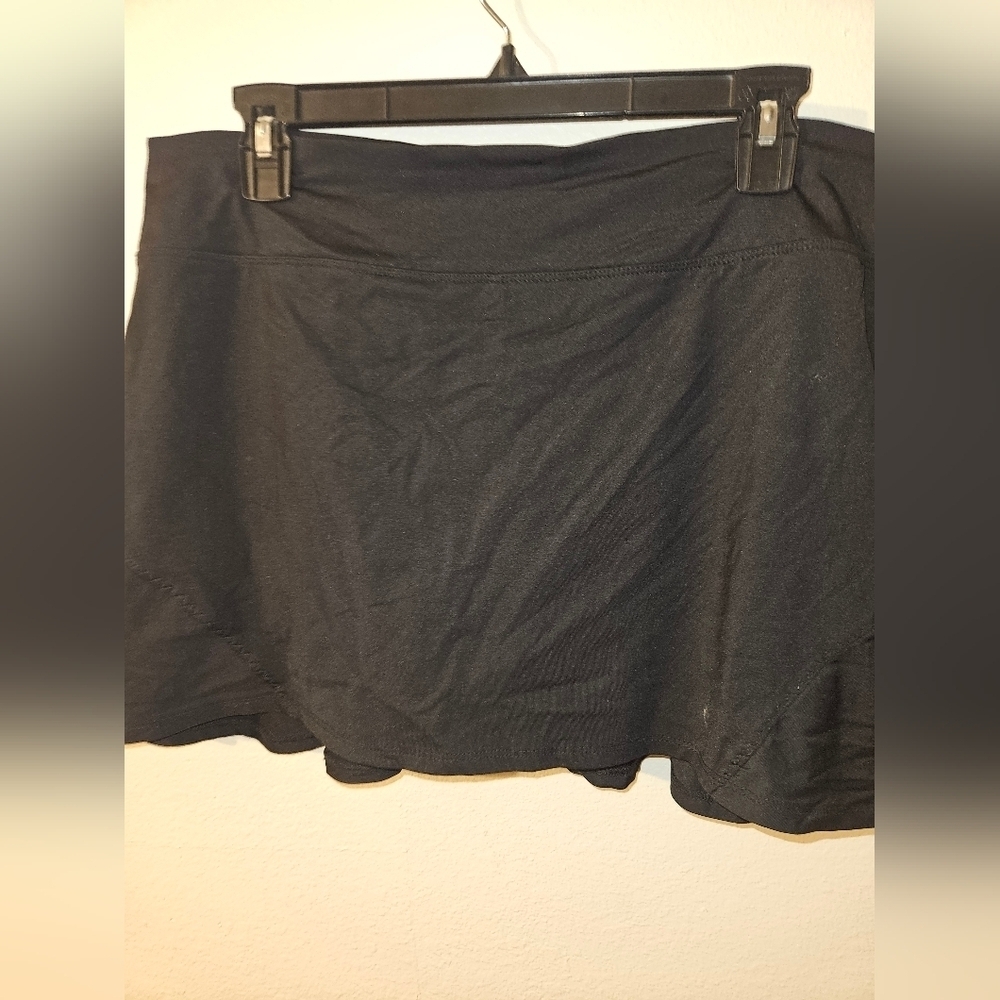 Lija Womans Black Tennis Skort